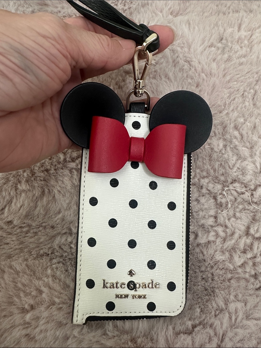 kate spade x disney minnie white multi lanyard - Picture 3 of 7